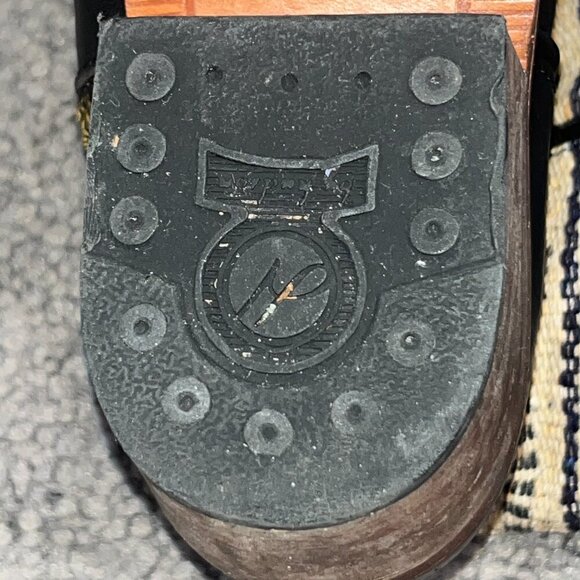 H by HUDSON HANDMADE BLACK LEATHER & NAVJO WOOL DESIGN UPPER ANKLE BOOTS EU 39 - Picture 9 of 15